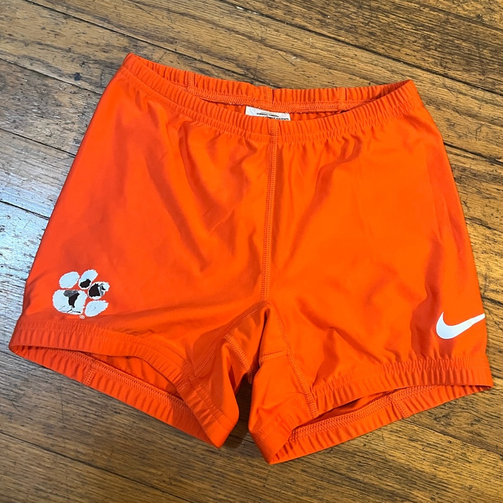 Nike Dri-fit spandex, solid orange, Clemson, size S
